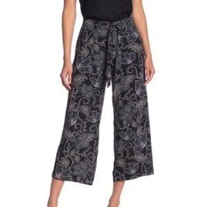 Sanctuary Floral Wide-Leg Pants Crop Pants sz 26